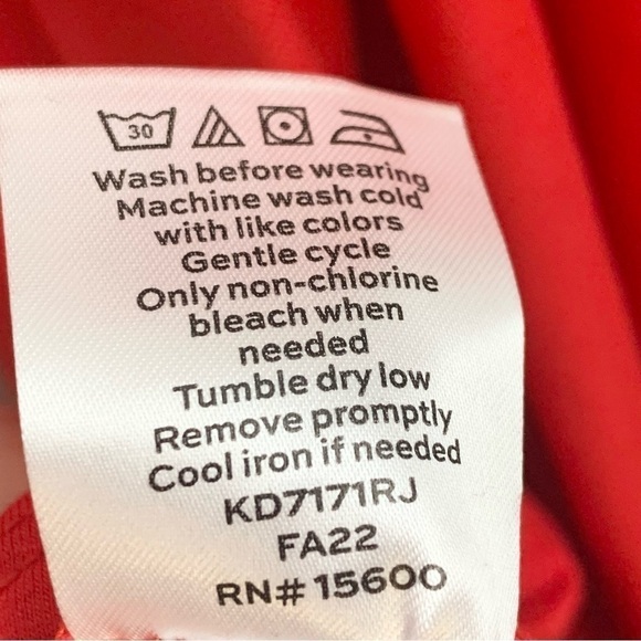 DRAPER JAMES RSVP Red Jersey Knit Fit and Flare Wrap Dress Size Medium - Picture 9 of 10